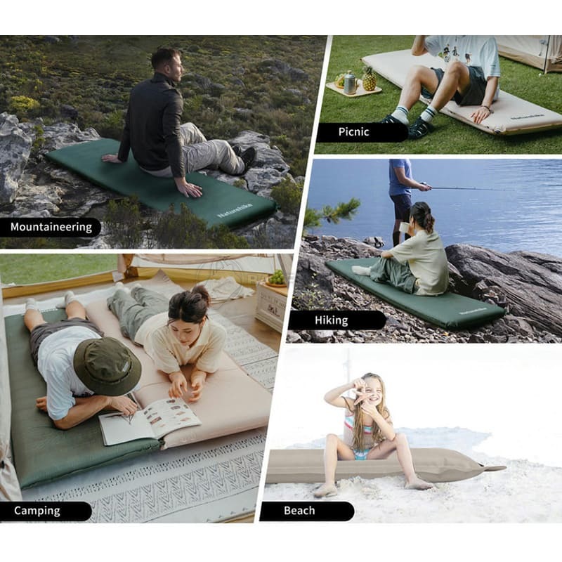 Туристичний килимок Naturehike CNK2450WS020, 200x63x10 см темно-зелений (6927595712740)