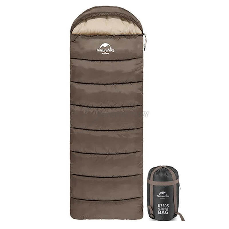 Спальний мішок Naturehike U150 NH20MSD07 (11°C) правий коричневий 220 см (6927595764381-R)