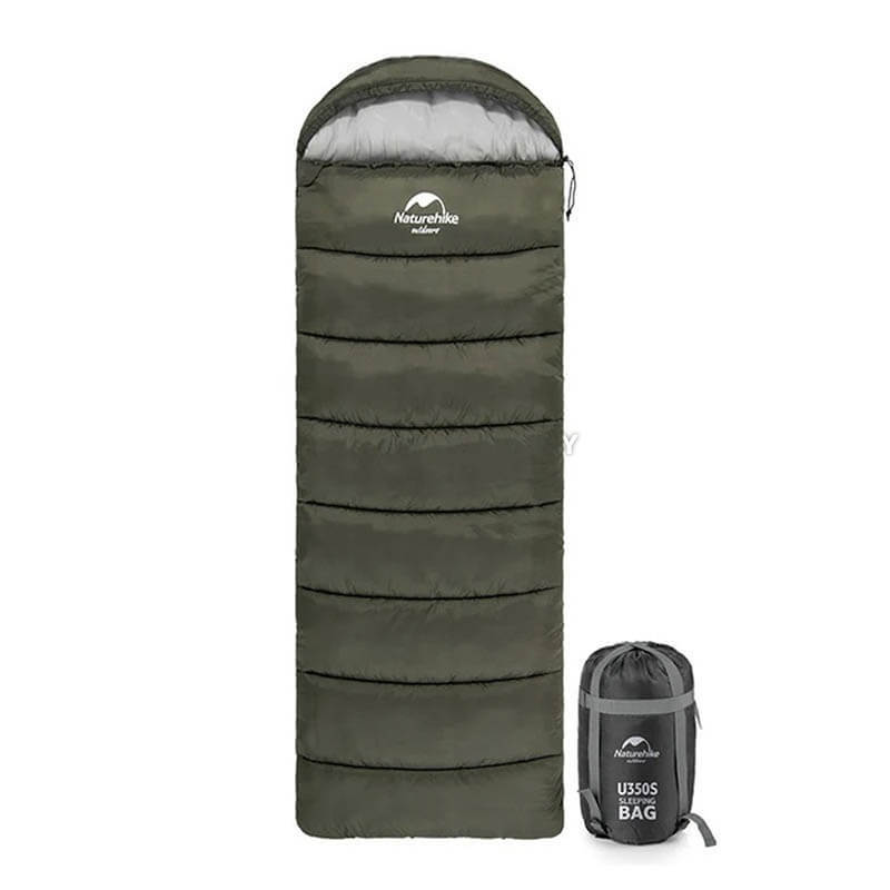 Спальний мішок Naturehike U150 NH20MSD07 (11°C) лівий зелений 220 см (6927595764398-L)