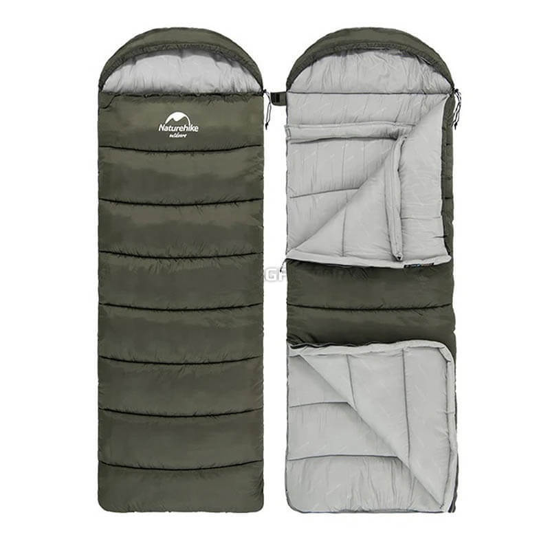 Спальний мішок Naturehike U150 NH20MSD07 (11°C) лівий зелений 220 см (6927595764398-L)