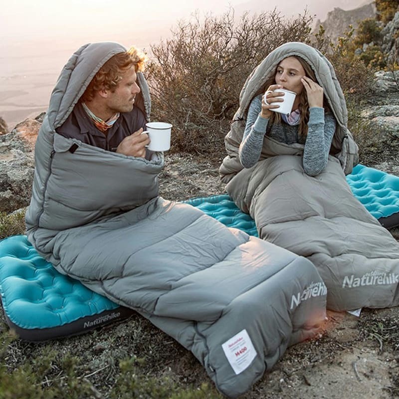 Спальний мішок Naturehike M400 CNK2350WS023 (1°C) правий сірий 220 см (6927595776056)