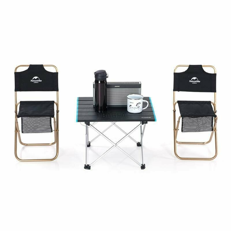 Cтіл розкладний Naturehike NH19Z008-Z алюміній L чорний (6927595750773)